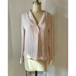 Light Pink Floral Silky Blouse